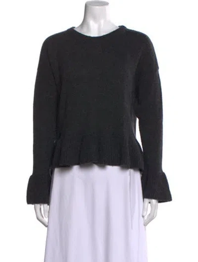 Pre-owned Cinq À Sept Crew Neck Sweater In Gray