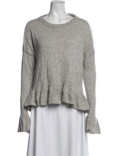 Pre-owned Cinq À Sept Crew Neck Sweater In Grey