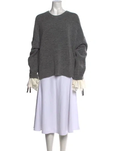 Pre-owned Cinq À Sept Crew Neck Sweater In Grey