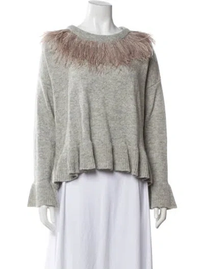 Pre-owned Cinq À Sept Crew Neck Sweater In Grey