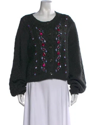 Pre-owned Cinq À Sept Crew Neck Sweater In Multicolor