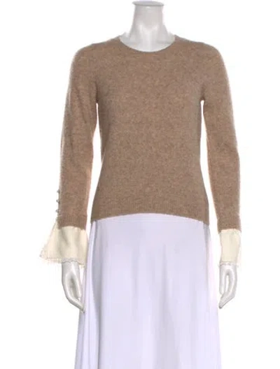 Pre-owned Cinq À Sept Crew Neck Sweater In Neutral