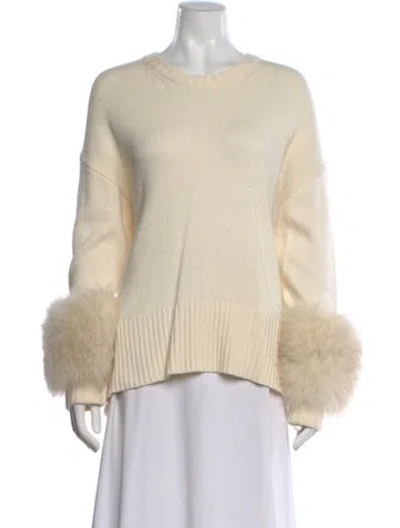 Pre-owned Cinq À Sept Crew Neck Sweater In Neutral