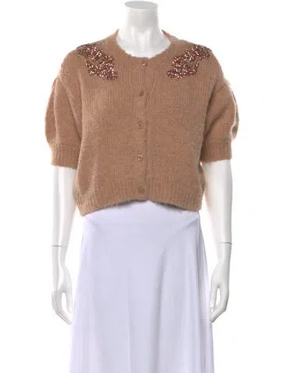 Pre-owned Cinq À Sept Crew Neck Sweater In Neutrals