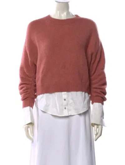 Pre-owned Cinq À Sept Crew Neck Sweater In Pink