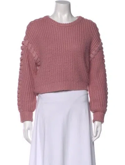 Pre-owned Cinq À Sept Crew Neck Sweater In Pink