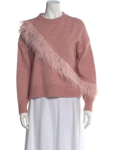 Pre-owned Cinq À Sept Crew Neck Sweater In Pink
