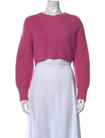 Pre-owned Cinq À Sept Crew Neck Sweater In Pink