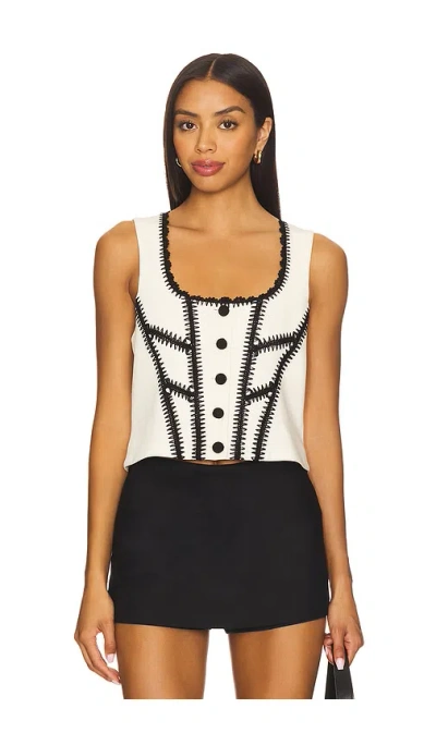 Cinq À Sept Crochet Sinclaire Top In Multi
