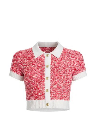 Cinq À Sept Cropped Collared Cardigan In Multi