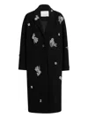 Cinq À Sept Cinq A Sept Gravis Crystal Embellished Coat In Black