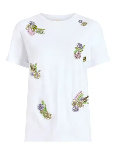 Cinq À Sept Crystal-embellished T-shirt In White