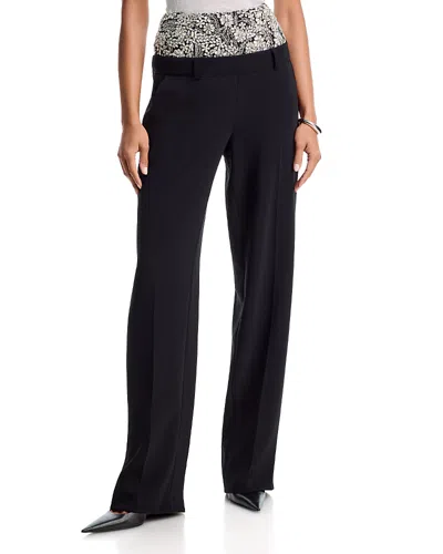 Cinq À Sept Cinq A Sept Crystal Ivy Dionne Embellished Pants In Black