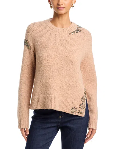 Cinq À Sept Cinq A Sept Crystal Lace Lilliana Sweater In Brown