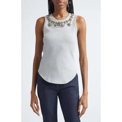 Cinq À Sept Crystal Lattice Lizzie Tank In White