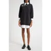 Cinq À Sept Cinq A Sept Justina Sweater Overlay Dress In Black