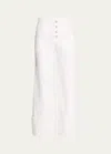 Cinq À Sept Cuffed Benji Cropped Flare Pants In White