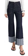 Cinq À Sept Sequin Cuffed Benji Pant In Indigo Clear In Indigo