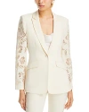 Cinq À Sept Cinq A Sept Cutout Paisley Embroidered Cheyenne Blazer In Gardenia