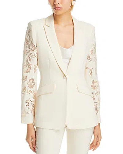 Cinq À Sept Cinq A Sept Cutout Paisley Embroidered Cheyenne Blazer In Gardenia