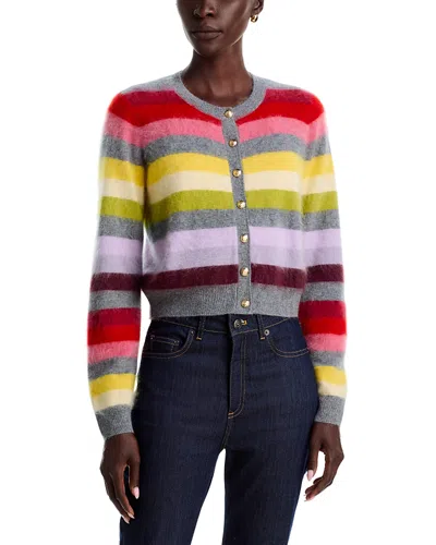Cinq À Sept Cinq A Sept Cyndi Striped Cardigan Sweater In Multi