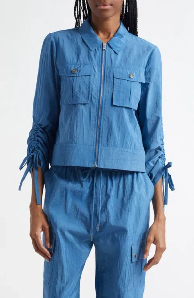 Cinq À Sept Dale Nylon Jacket In Blue Corn