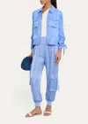 Cinq À Sept Dale Patch-pocket Twill Jacket In Endless Sky In Blue