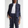 Cinq À Sept Dale Washed Twill Jacket In Blue