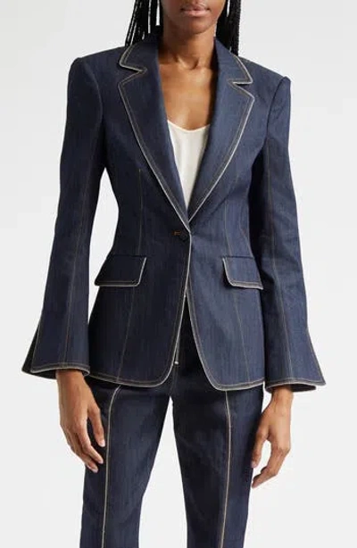 Cinq À Sept Danicka Stretch Denim Blazer In Blue
