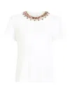 Cinq À Sept Danielle Pearl Rhinestone T-shirt In White