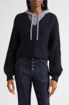 Cinq À Sept Deidre Hooded Sweater In Blue