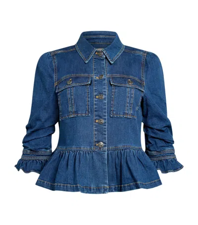 Cinq À Sept Delanie Denim Jacket In Blue