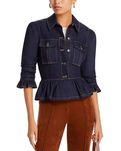 CINQ À SEPT CINQ A SEPT DELANIE PEPLUM DENIM JACKET