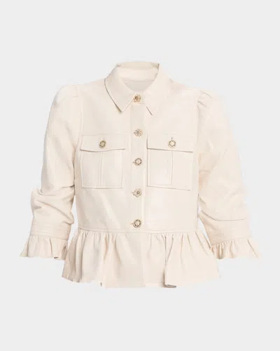 Cinq À Sept Cinq A Sept Delanie Gold Medallions Jacket In Neutral