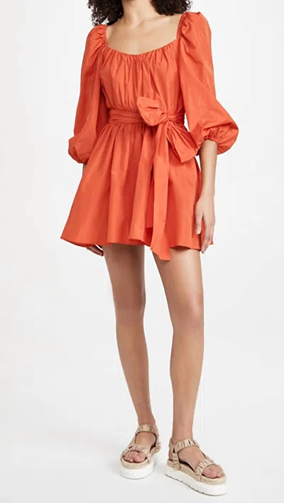 Cinq À Sept Delilah Dress In Fire Coral In Pink