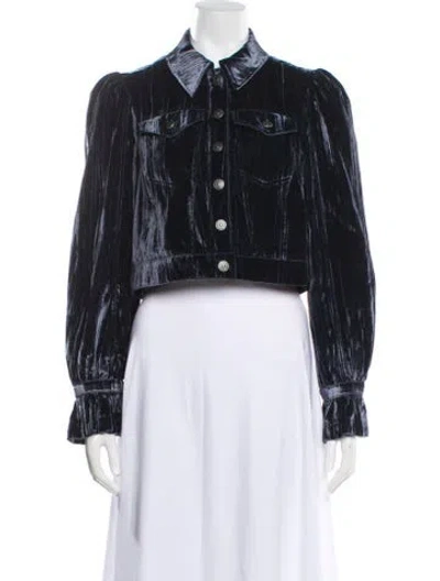 Pre-owned Cinq À Sept Denim Jacket In Black