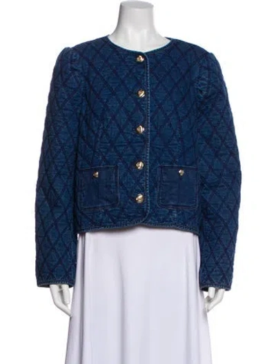 Pre-owned Cinq À Sept Denim Jacket In Blue