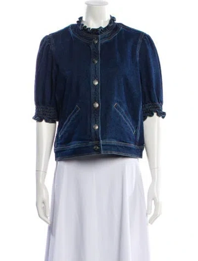 Pre-owned Cinq À Sept Denim Jacket In Blue