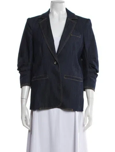 Pre-owned Cinq À Sept Denim Jacket In Blue