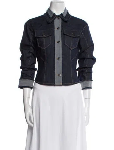 Pre-owned Cinq À Sept Denim Jacket In Blue