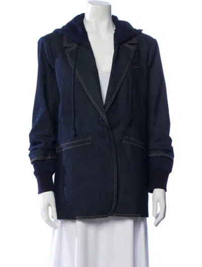 Pre-owned Cinq À Sept Denim Jacket In Blue