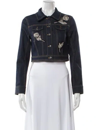 Pre-owned Cinq À Sept Denim Jacket In Blue