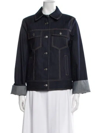 Pre-owned Cinq À Sept Denim Jacket In Blue