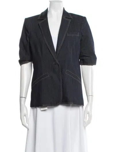 Pre-owned Cinq À Sept Denim Jacket In Blue