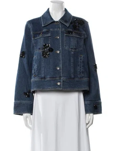Pre-owned Cinq À Sept Denim Jacket In Blue