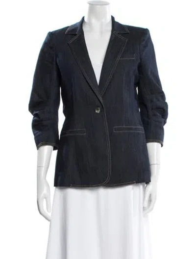 Pre-owned Cinq À Sept Denim Jacket In Blue