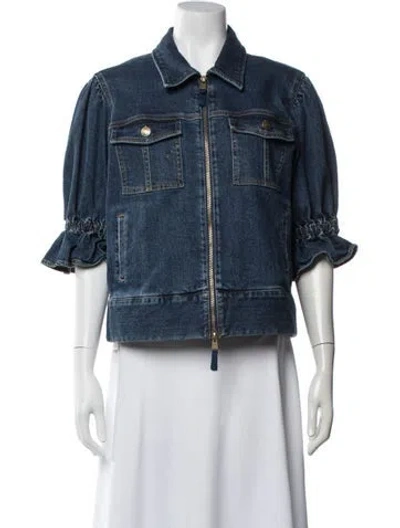 Pre-owned Cinq À Sept Denim Jacket In Blue