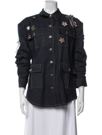 Pre-owned Cinq À Sept Denim Jacket In Blue