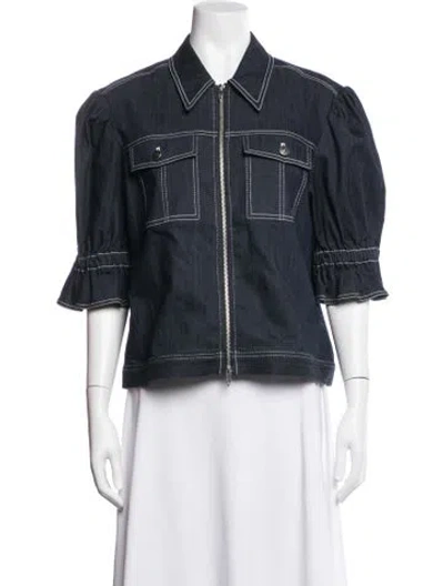 Pre-owned Cinq À Sept Denim Jacket In Blue