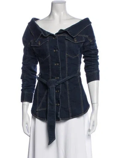 Pre-owned Cinq À Sept Denim Jacket In Blue